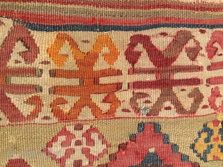 I bought this wrecked kilim 'cause I liked it with the idea of having it restored one day. More than 30 years passed by and I haven't done anything. Anatolian, wool, cotton,  ...