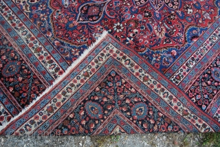 Oops...Wrong attribution…..it's not a Kirman, it's a Mashad, ….Khorassan area rug…..sorry…..I do not know anything about Persian rugs…. 
Cm 260x355. Early 20th century. Great colors. Good condition. Some wear, no restorations, no  ...