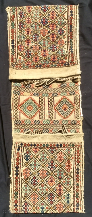 No, it's not the usual embroidered heybe or horse bag from somewhere in Eastern Anatolia or Western Azerbaijan. It's most probably a Shahsavan product. But, well, could certainly be a Kurdish weaving.  ...