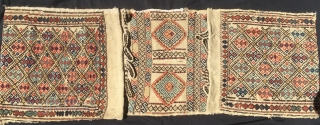 No, it's not the usual embroidered heybe or horse bag from somewhere in Eastern Anatolia or Western Azerbaijan. It's most probably a Shahsavan product. But, well, could certainly be a Kurdish weaving.  ...