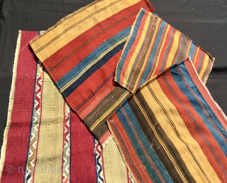 Top colors for top tribal art.
Four back sides of storage/bedding/horse bags.
2nd half 19th century.
Sinanli, Malatya, Shahsavan work.
Super natural saturated colors in full view, in full sun.
The price is 300 $ each.
Available by  ...