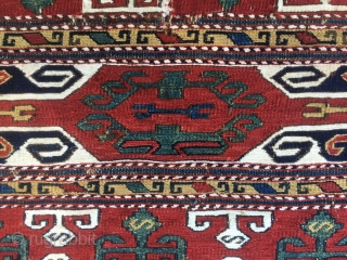 Sumack mafrash long panel. Caucasian, most likely Karabagh. Cm 40x120 ca. Good age, 1880 ca. Wonderful colors, great pattern. On the whole in a good condition. One of the nicest I had. 