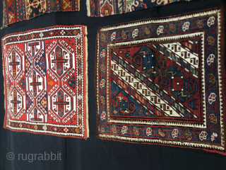 8 super bag faces, mostly Shahsavan, mostly sumack.
All antique, all with natural dyes, all in mainly good conditions.
Have a look, you will probably like any of these tribal jewels.
If interested let me  ...
