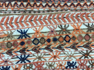 Namakdan or salt bag. Bakhtiari? Kordi? Cm 50x68 ca. Early 20th c. Interesting chaos pattern.                  