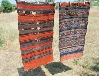 Karakecili cuval, front & back. Balikesir/Bergama area, Western Anatolia. Great colors. Second half 19th century.
You can have front or back, or both. See more pics on fb: 
http://www.facebook.com/media/set/?set=a.10151095524159258.494381.358259864257&type=3
     