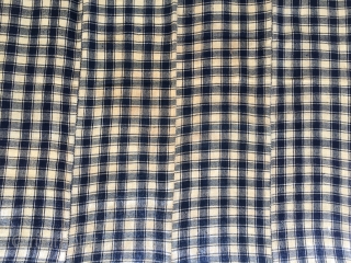 Shahsavan (Mianeh?) jajim/blanket. Cm 215x215 ca. Late 19th, early 20th c. Four widths sewn together. Checkered pattern. Very fine wool. Very fine weave. Natural white and indigo blue dyed wool. Two weaker  ...