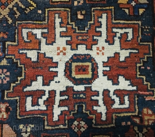Northern Caucasus. Dagestan, land of mountains, 
Lesghistan, country of the Lesghi population.
Lesghi star design pile rug.
Cm 135x235.
Late 19th, early 20th century, good condition, high pile, few, old minor restorations.
Email to carlokocman@gmail.co  