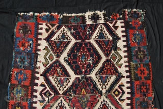 Wonderful East Anatolian kilim fragment. Cm 190x120 ca. At least early 19th century. Fantastic dyes. Wool, cotton, metal thread. 
See more pics on fb: http://www.facebook.com/media/set/?set=a.10151115881319258.496610.358259864257&type=1

        