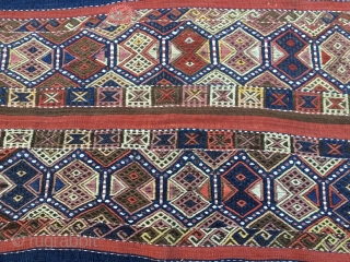 Anatolian cuval or storage bag. Cm 100x135 ca. Old enough to please you. tears, holes, moth wars, but a real beauty. Enjoy.           