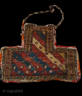 Tobacco bag, also called tutundan. Cm 35x45. Sumack weave. Should be Afshar. Very rare tribal item.  in good condition. Available. (tks JH!)          