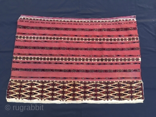 Turkmen Ak (white in Turkic/Turkish) Cuval Tekke. This is a wonderful tribal item, antique, really beautiful, in great condition. Cm 75x110. 
Most beautiful, finest, best pattern, best colors, best condition.
Previous owner/collector decided  ...