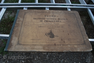 Sultan Abdul Aziz dedicated Treaty on Perspectives & shades by cav. Annibale ANGELINI, published 1862 in Rome. A very interesting book (size is cm 70x50 ca.!!!)  if you are an architect  ...