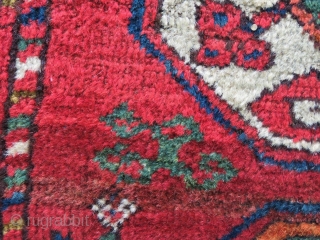 Early 19th century, probably at the time when the Ersari "swallowed" the Salors…….. A great, colorful main rug fragment. Cm 94x175. Great colors, great pattern.        