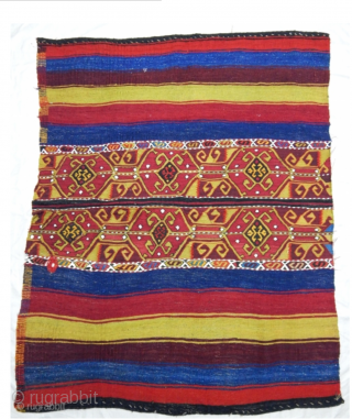 Just out a Turkish collection. Eastern Anatolia wonder. Thank you dear Nomads, you are great artists! Colorful, beautiful, joyous, unusual. Great pattern. Great colors. Fantastic graphics. Great condition despite the small naif  ...