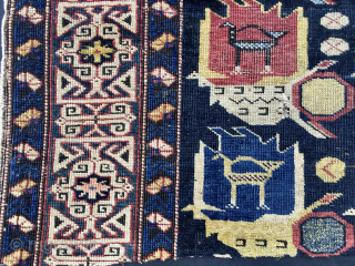 Shirwan Kuba with Kufic border fragment.
Antique, rare, beautiful. 
Available emailing to carlokocman@gmail.com
                     
