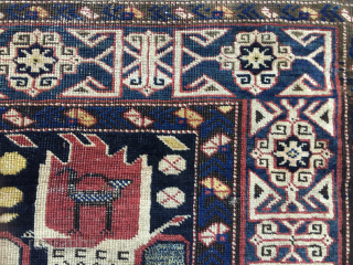 Shirwan Kuba with Kufic border fragment.
Antique, rare, beautiful. 
Available emailing to carlokocman@gmail.com
                     