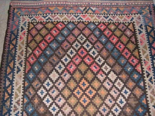 AFGHAN LABIJAR AREA KILIM - CM 126X403 OR FT 4.1X13.2 - FANTASTIC KILIM RUNNER WITH GREAT NATURAL DYES - 3/4TH QUARTER 19TH CENTURY - NORTHWEST AFGHANISTAN, MAIMANA VALLEY - IN VERY GOOD  ...