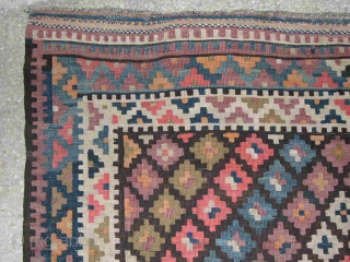 AFGHAN LABIJAR AREA KILIM - CM 126X403 OR FT 4.1X13.2 - FANTASTIC KILIM RUNNER WITH GREAT NATURAL DYES - 3/4TH QUARTER 19TH CENTURY - NORTHWEST AFGHANISTAN, MAIMANA VALLEY - IN VERY GOOD  ...
