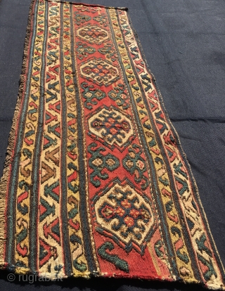 Sumack mafrash main panel. Cm 39x106. End 19th, early 20th c. Should be Caucasian, but could also be a Shahsavan product. Rough weave, Colors: some might not be natural. New collector? Get  ...