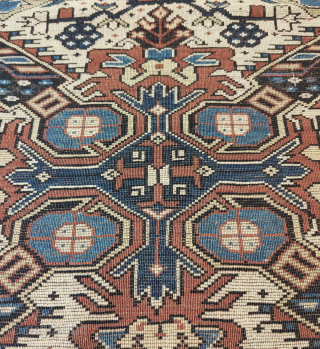 Shirwan Zeikhur rug, Azerbaijan. 
Size is cm 102x147 
Age could be 1920/1930 or probably earlier. 
In very good condition, almost perfect, with no restorations at all. 
Sale on behalf of the heirs  ...