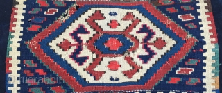 Colorful Shahsavan flat weave bag face. Cm 48x52. End 19th century or earlier. Lovely square with awesome colors. Mount it and enjoy it.          