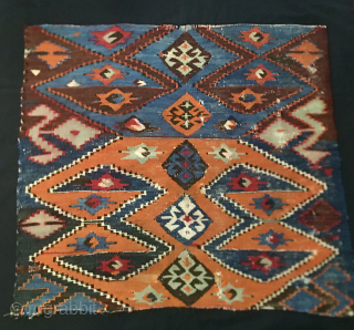 Turkey. Central Anatolia. Aksaray?, Karapinar?
Kilim fragment.
Cm 68x74
Old enough to be antique.
Power & Nature, Ram horns & Stars
Available by DM or emailing to
carlokocman@gmail.com           