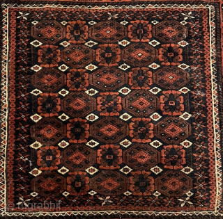Beautiful antique Baluchi pile bag
Big size cm 72x72
Age could be roughly end 19th, early 20th century
In rather good conditions with some minor flaws, see pic 4 & 5
It was part od a  ...