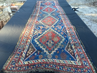 Lori? Shiraz? small runner. Cm 63/71x235. Very old & sweet colorful runner. Warp with goat hair. Wonderful colors and lovely pattern. I bought it about forty or so years ago in Quetta,  ...