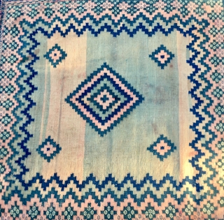 Afshar sofra at cost price. Cm 120x125 ca. Probably early 20th c. Great weaving.  Condition issues: a couple of stains, it needs more washing. Was 360€, now € 180 plus ups  ...