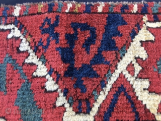 Two great Beshir rug fragments. Size is cm 31x85 & 31x95. Second half of 19th century. High pile, great silky wool, fantastic colors: 2 greens, 2/3 reds, 2/3 blues, a super yellow.  ...
