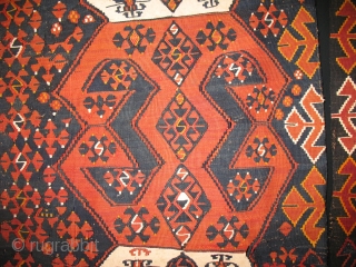 608 Dark Malatya kilim, Eastern Anatolia, Turkey, cm 365X195, early 20th cenury, in good condition, in two pieces
A: cm 365X94, B: cm 368X98. - great piece, don't miss it.
for more pics pls  ...