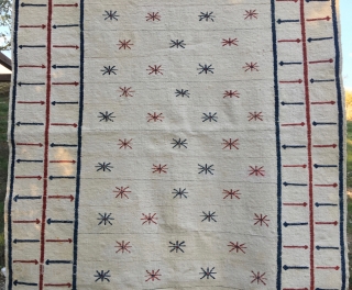 Verneh, might be Caucasian, but  probably Shahsavan. Cm 100x180 ca. Beautiful, charming, rare, In good condition.  Slight stains, no tears, no holes. Wool & cotton.      