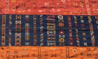 Any friend getting wed?
This is almost certainly a wedding present woven either by the future bride herself, a relative or a friend.

Sivas, Central Anatolia, Turkey. 3 strip kilim. Cm 140x260 ca. Great,  ...