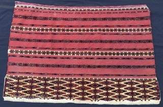 Turkmen Tekke Ak Cuval. Ak is white in Turkic/Turkish. This is a wonderful tribal item, antique, really beautiful, in great condition. Cm 75x110. Most beautiful, finest, best pattern, best colors, best condition.  ...