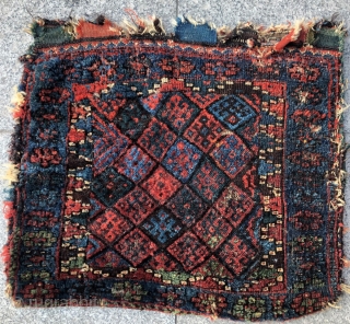 Jaff Kurd heybe with fantastic kilim back. 
Cm 50x60 ca. Mid or end 19th century.
I find it extremely fascinating, with wonderful colors and shiny wool.
So many Jaff Kurds bags around, but this  ...