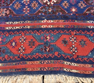 Turkey. Eastern Anatolia. Aleppo kilim strip. Cm 90x290. Great colors. Great age, 1880sh if not before. Lovely 1001 stars pattern. Minor condition issues apply. Available at X'mas price.     
