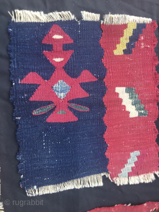 SARKOY KILIM FRAGMENTS
20 or so Sarkoy kilim fragments
Mid 19th century, but probably older
Ottoman Balkan region
Fantastic natural dyes
Great patterns
Fragments from one or different kilims
Out a German collection
Now available
Offers welcome
Paypal accepted
Please email carlokocman@gmail.com  