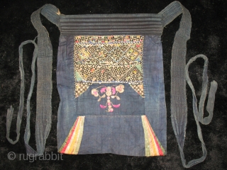 Two Miao Embroidered baby carriers. Chinese monorities. Early 20th century. Approx size: cm 60x45 or in 24'x18'.
good condition, great workmanship, lovely pattern. Ref M1 & M2
       