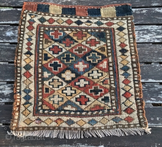 Shahsavan Sumack khorjin bag face. Cm 46x49 ca. End 19th, early 20th c. Beautiful colors, lovely pattern, sweet & beautiful. Ask for more pics & infos.
       