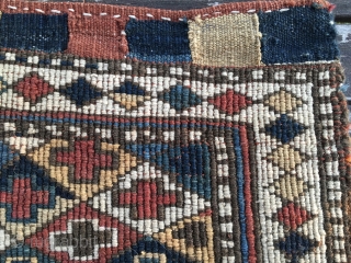 Shahsavan Sumack khorjin bag face. Cm 46x49 ca. End 19th, early 20th c. Beautiful colors, lovely pattern, sweet & beautiful. Ask for more pics & infos.
       