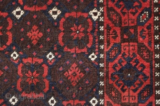Baluch rug; around 1900; 90 x 163 cm (3`0” x 5`4”),   according D.H.G. Wegner motif in main filed is named “do-güli” (see e.g.: Wegner pl. 24 or Black/Loveless pl 33  ...