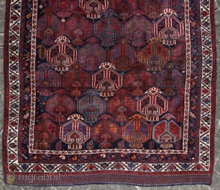 Afshar rug; around 1875; well known design known from Afshar bags, never seen a rug with it; I bought this Afshar direct from the well known collection from Meyer-Müller Zurich/Switzerland. This rug  ...