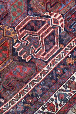 Afshar rug; around 1875; well known design known from Afshar bags, never seen a rug with it; I bought this Afshar direct from the well known collection from Meyer-Müller Zurich/Switzerland. This rug  ...