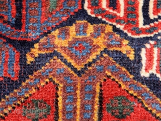 Afshar rug; around 1875; well known design known from Afshar bags, never seen a rug with it;  
I bought this Afshar direct from the well known collection from Meyer-Müller  Zurich/Switzerland.  ...