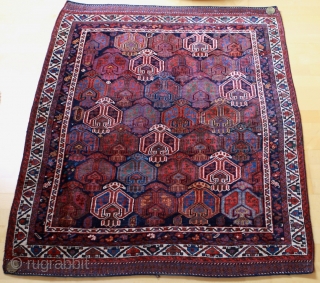 Afshar rug; around 1875; well known design known from Afshar bags, never seen a rug with it;  
I bought this Afshar direct from the well known collection from Meyer-Müller  Zurich/Switzerland.  ...