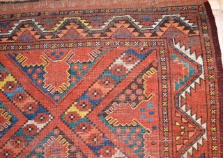 Antique Ersari Bashir Rug 19th Century Size is 5.5x10 (167cmX304cm)
In good condition.                     