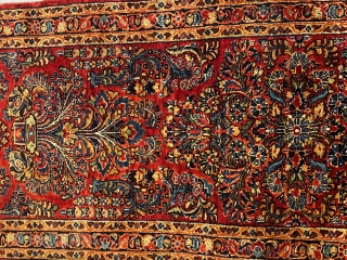 Nice Persian Sarouk  runner from 1920 size is 2.8x12 in very good condition                   