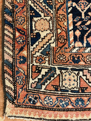 Old Persian nomadic Malayer rug size is 4x6 (121cmx182cm)circa 1900
In good condition 
Price $850+shipping                   