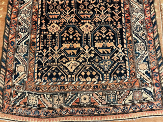 Old Persian nomadic Malayer rug size is 4x6 (121cmx182cm)circa 1900
In good condition 
Price $850+shipping                   