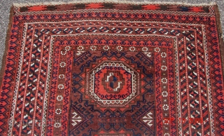 Beluch Rug 19th Century Nice Colors.size is 3.6 X 8.0.  
good condition. 
                   